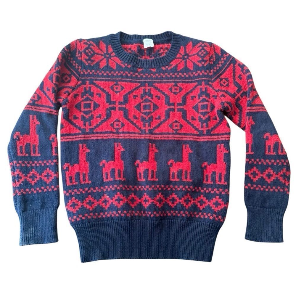 J. Crew Crewcuts Sweater Lambswool Blend Alpaca Llama 6/7
